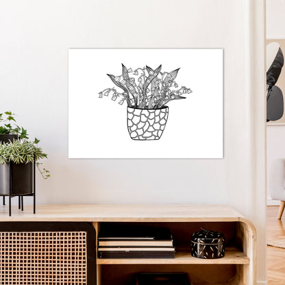 Lily of the Valley Art Print by Carissa Tanton A1 Black Frame