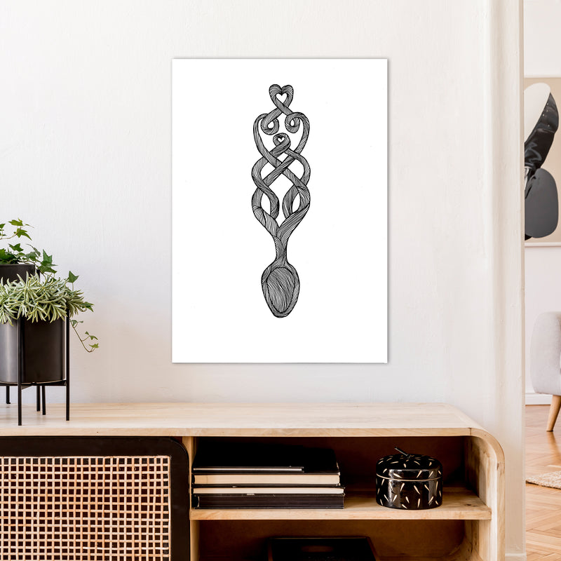 Welsh Spoon Art Print by Carissa Tanton A1 Black Frame