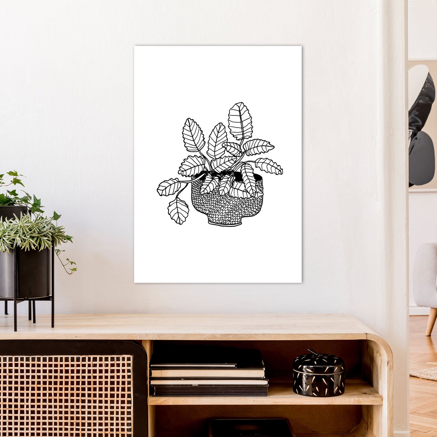 Peppermint Art Print by Carissa Tanton A1 Black Frame