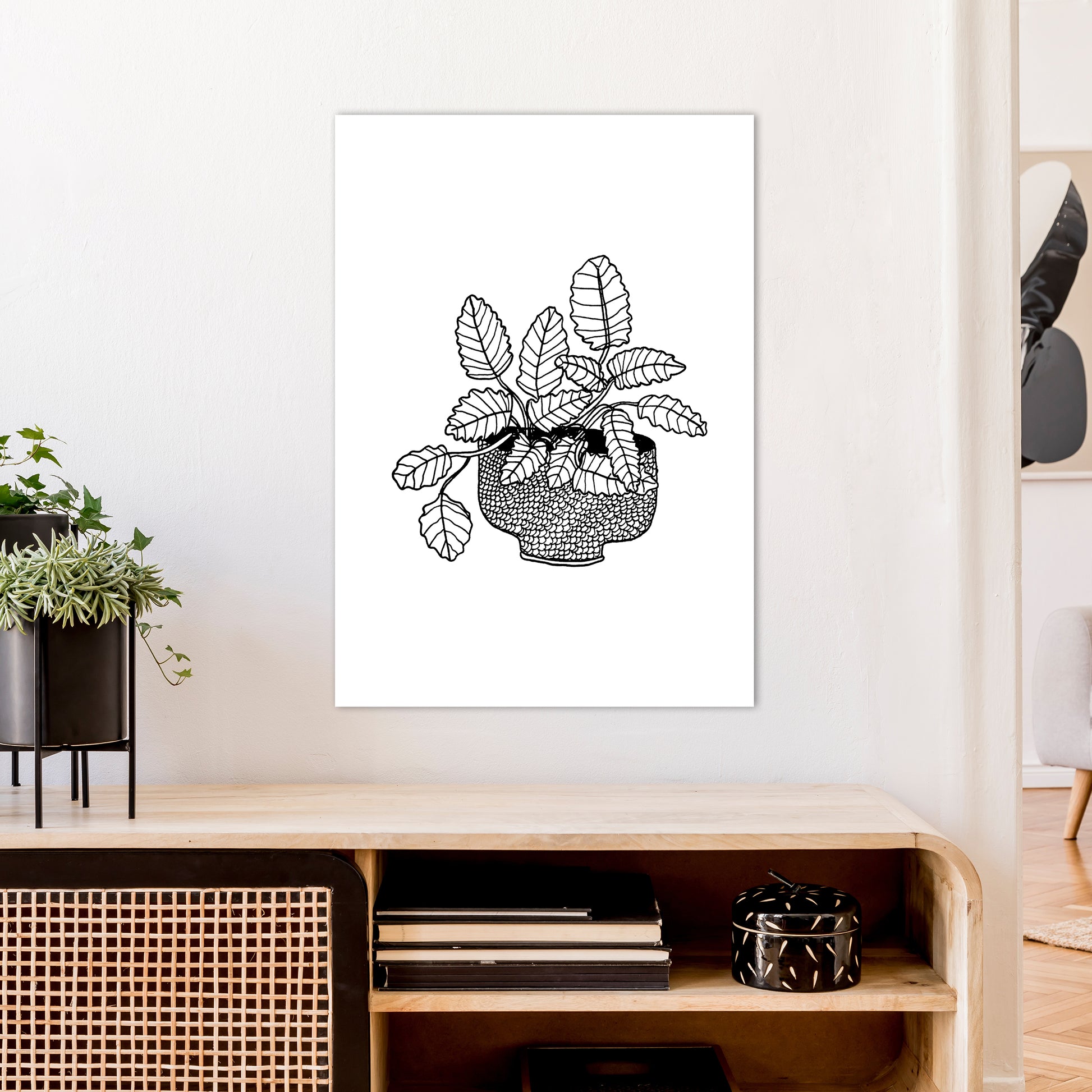 Peppermint Art Print by Carissa Tanton A1 Black Frame