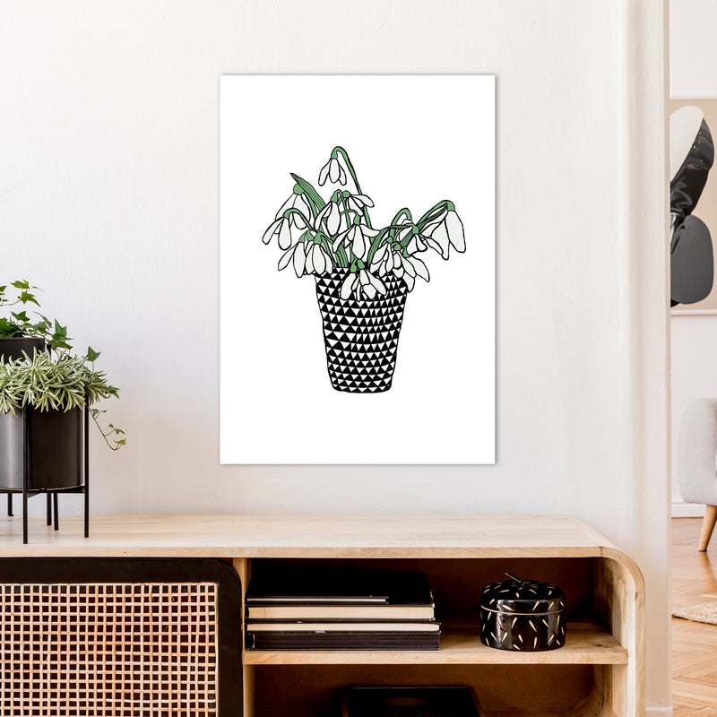 Snowdrops Art Print by Carissa Tanton A1 Black Frame