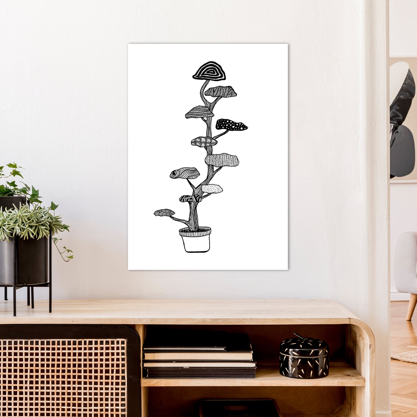 Cloud Tree Art Print by Carissa Tanton A1 Black Frame