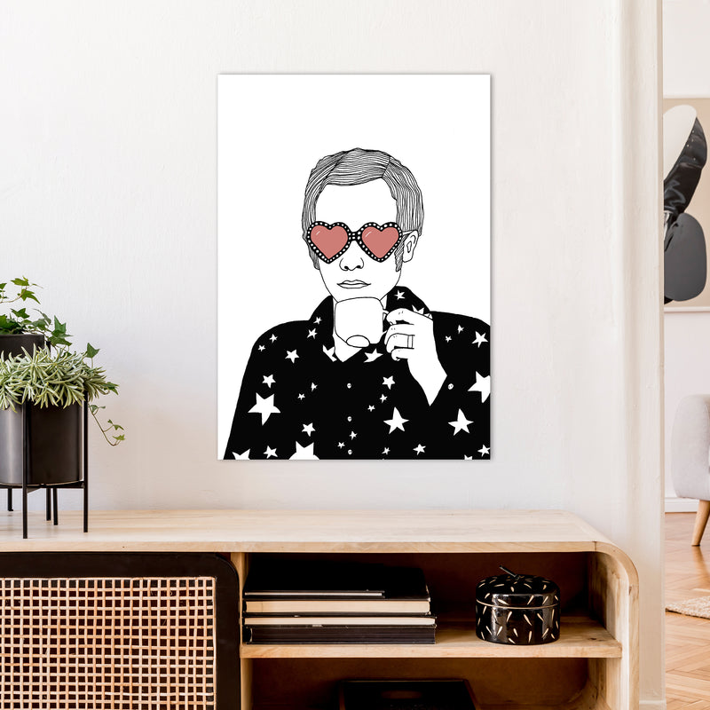 Elton John Art Print by Carissa Tanton A1 Black Frame