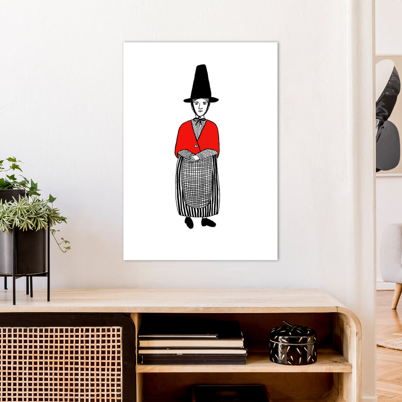 Welsh Lady Art Print by Carissa Tanton A1 Black Frame