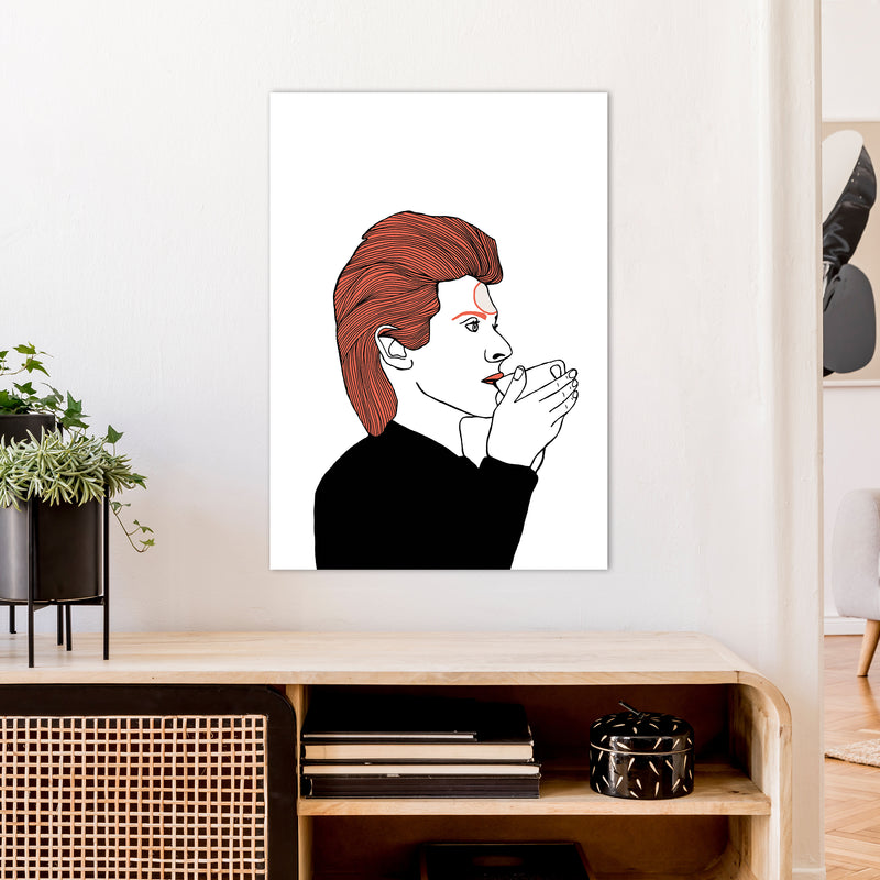 Bowie Tea Art Print by Carissa Tanton A1 Black Frame