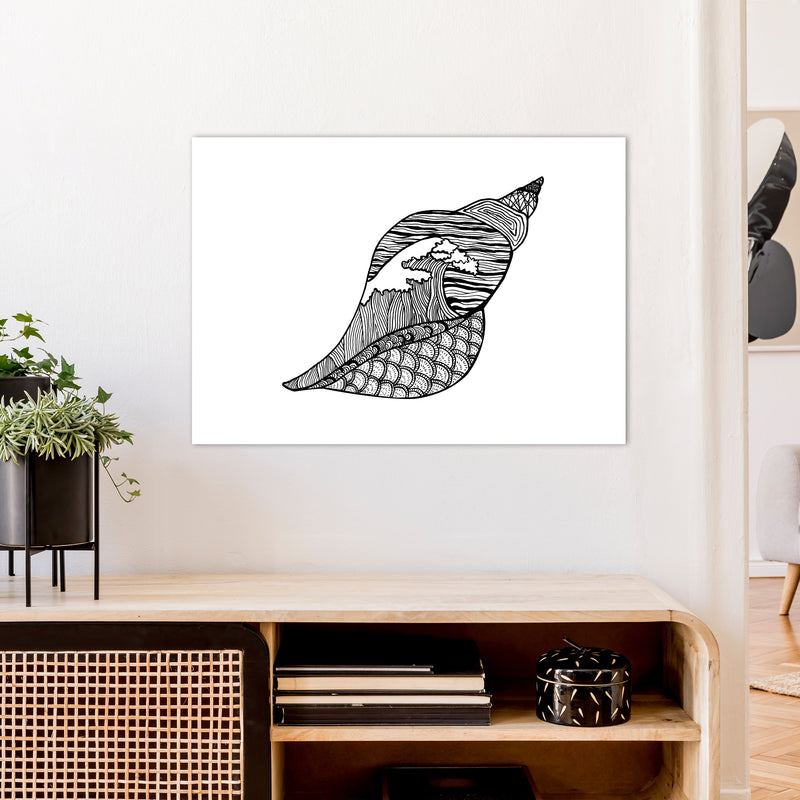Shell Art Print by Carissa Tanton A1 Black Frame