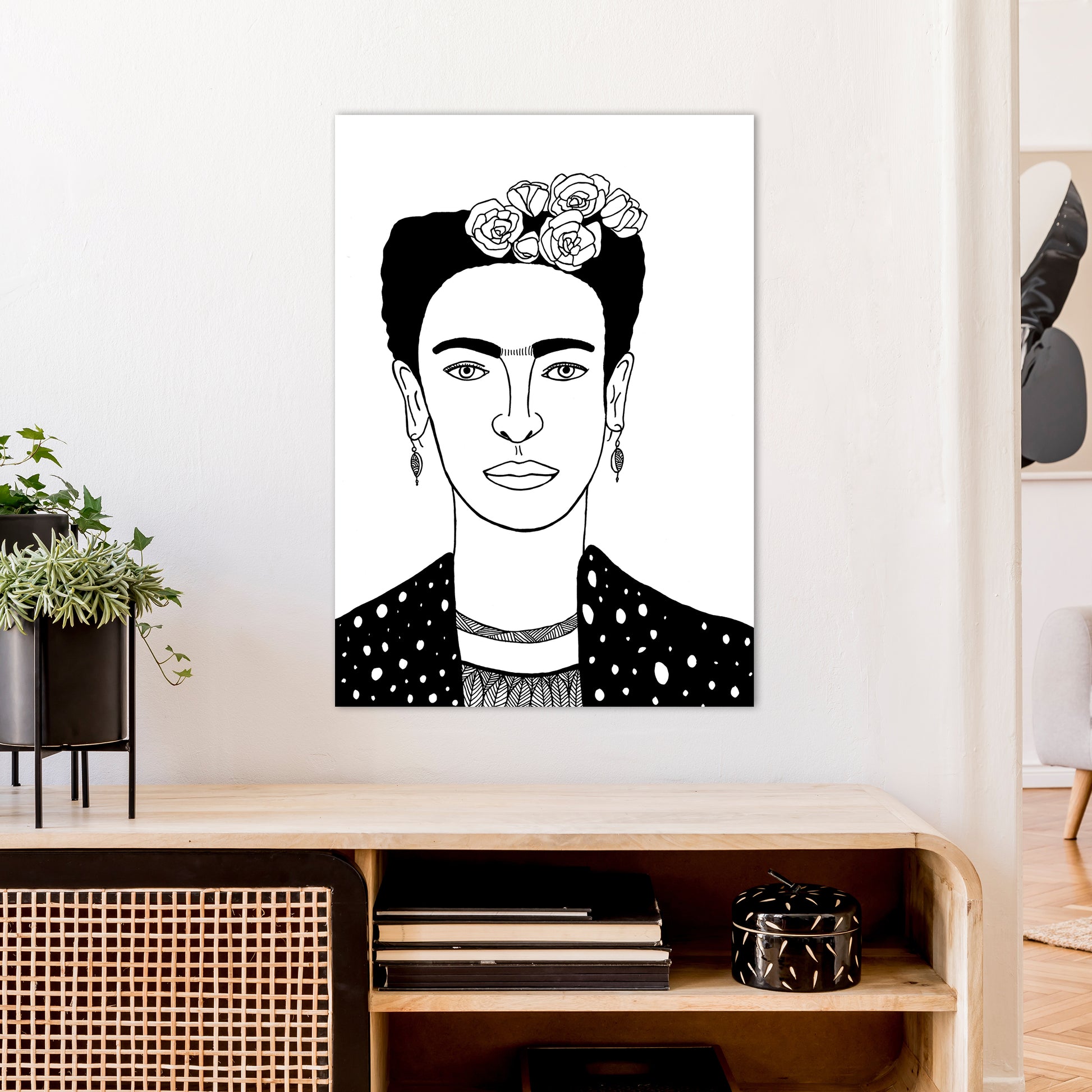 Frida Art Print by Carissa Tanton A1 Black Frame