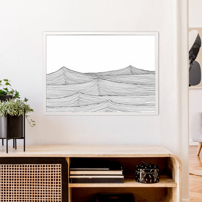 Continuous Sea Horizontal Art Print by Carissa Tanton A1 Oak Frame
