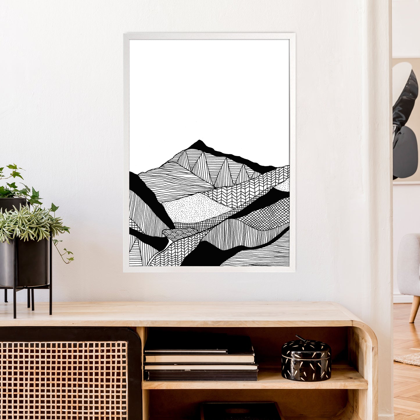 New Snowdon Portrait Art Print by Carissa Tanton A1 Oak Frame
