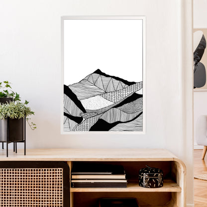 New Snowdon Portrait Art Print by Carissa Tanton A1 Oak Frame