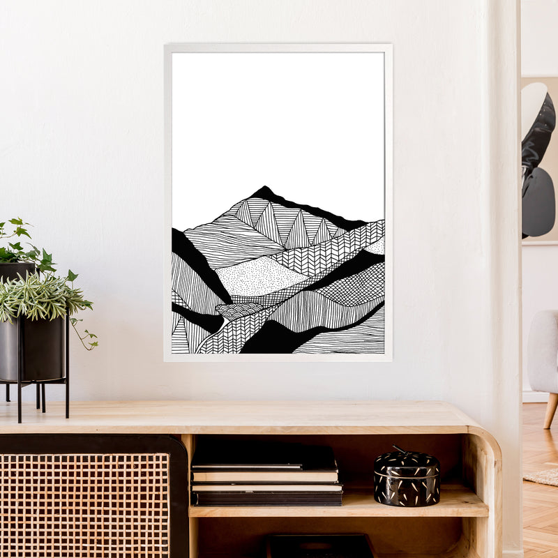 New Snowdon Portrait Art Print by Carissa Tanton A1 Oak Frame