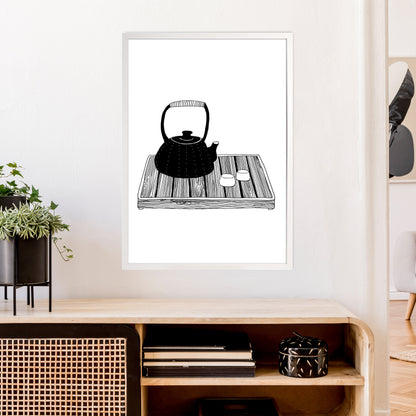 Chinese Tea Art Print by Carissa Tanton A1 Oak Frame