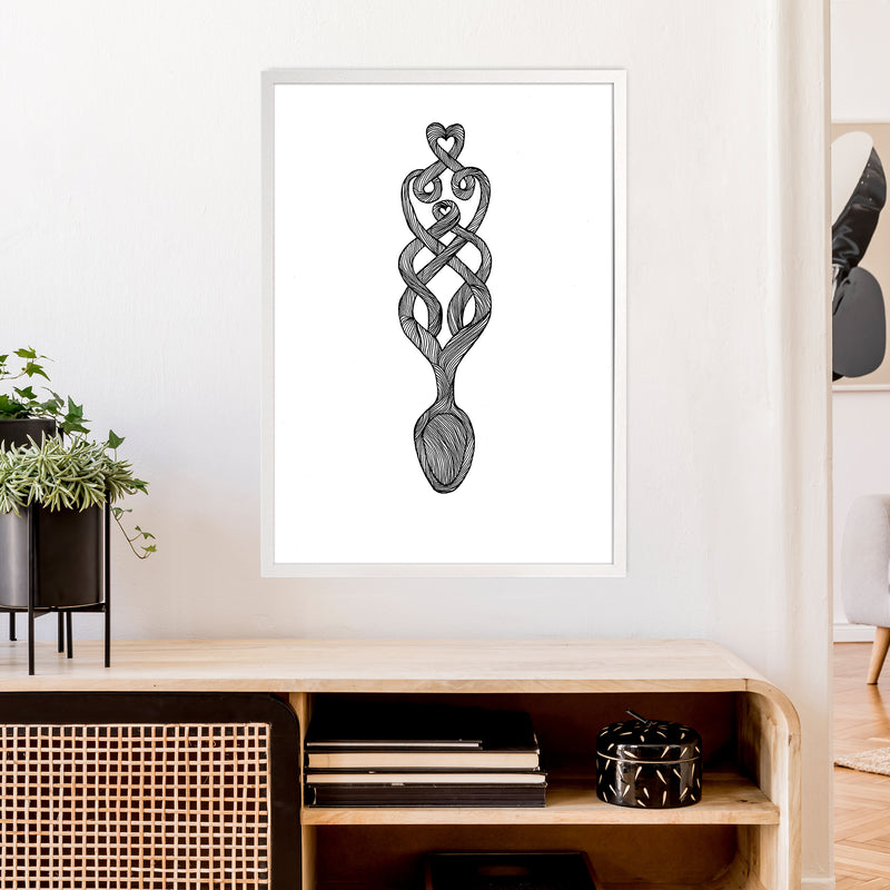 Welsh Spoon Art Print by Carissa Tanton A1 Oak Frame