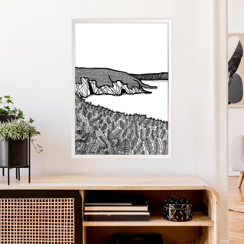 Aberdaron Art Print by Carissa Tanton A1 Oak Frame