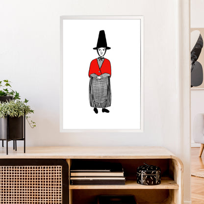 Welsh Lady Art Print by Carissa Tanton A1 Oak Frame