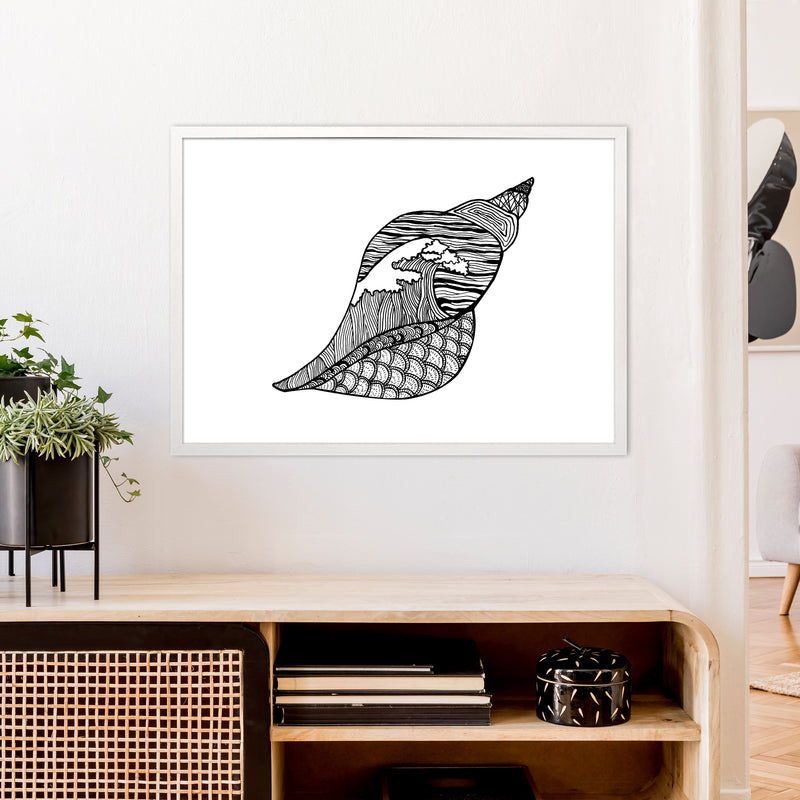 Shell Art Print by Carissa Tanton A1 Oak Frame