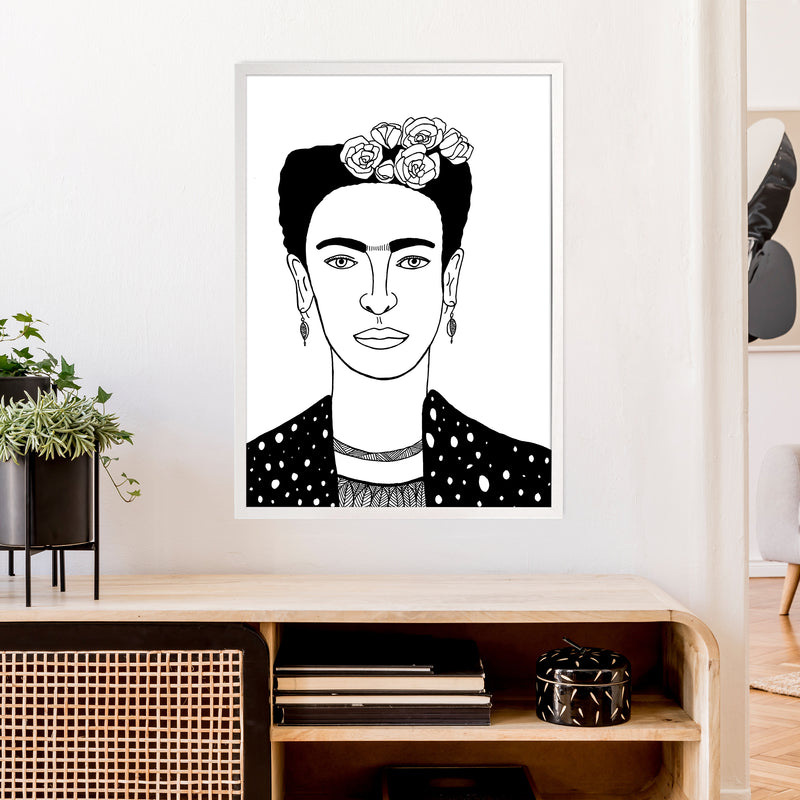 Frida Art Print by Carissa Tanton A1 Oak Frame