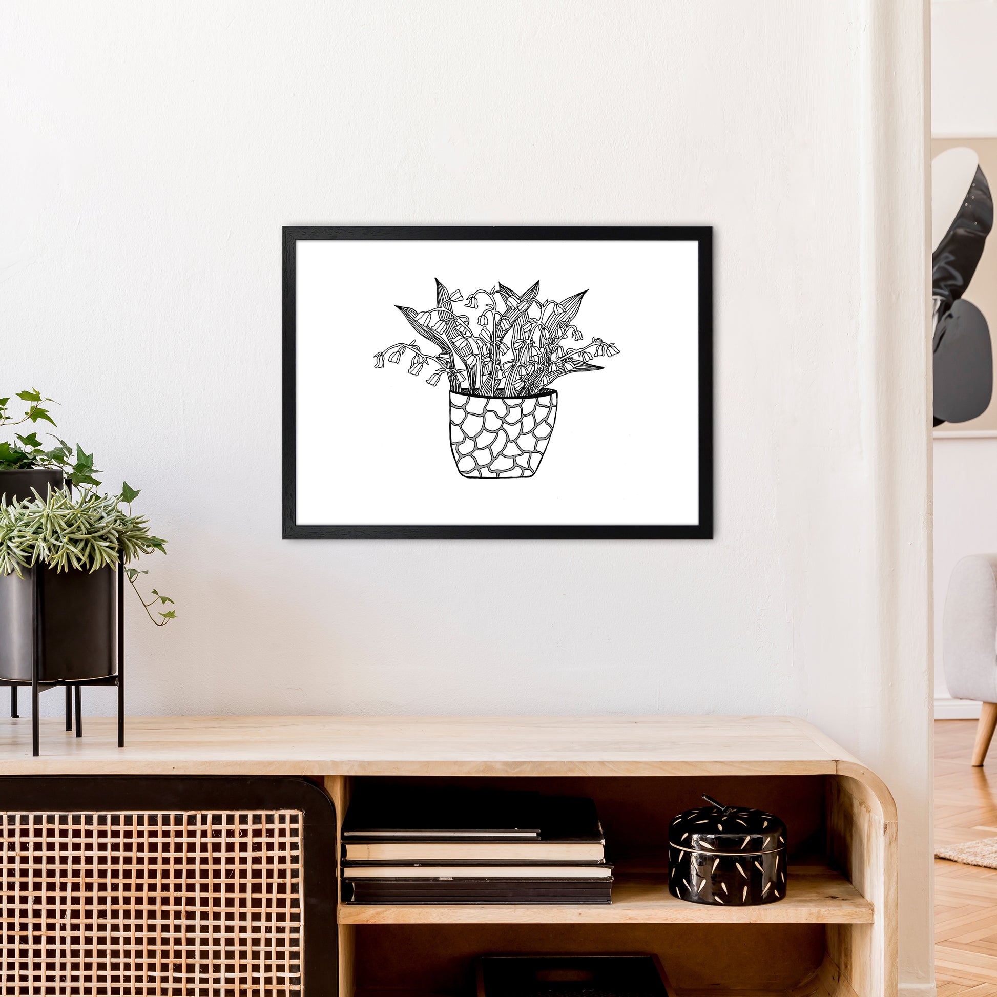 Lily of the Valley Art Print by Carissa Tanton A2 White Frame
