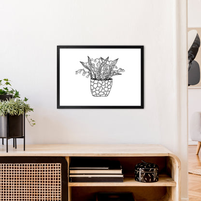 Lily of the Valley Art Print by Carissa Tanton A2 White Frame