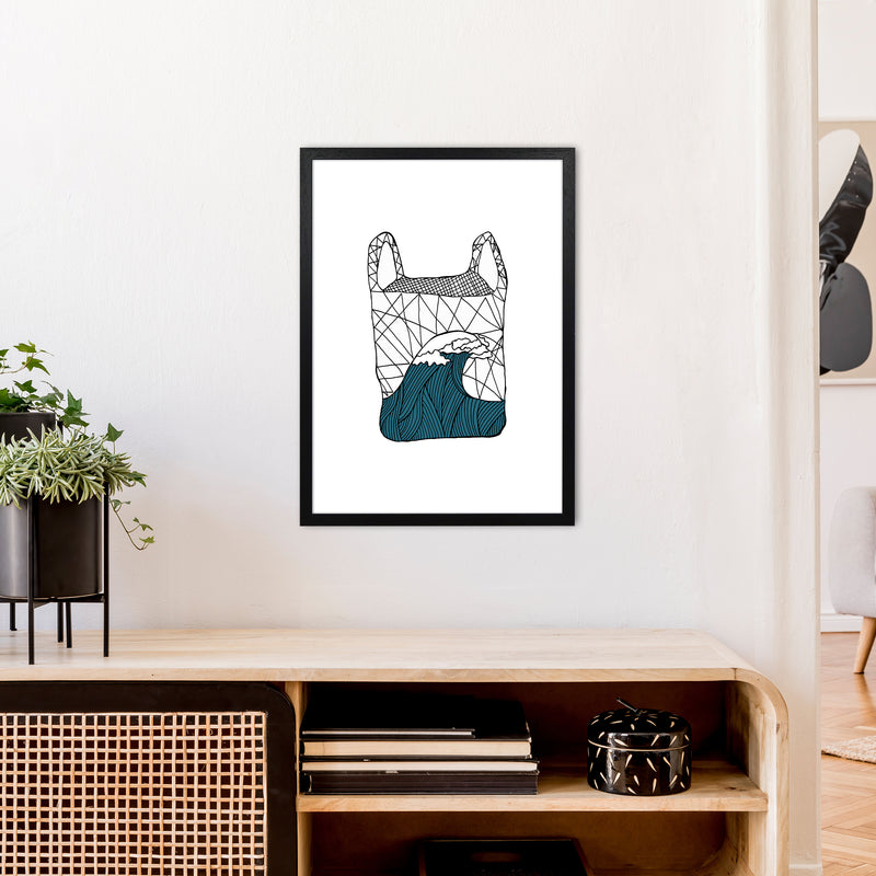 Plastic Bag Blue Art Print by Carissa Tanton A2 White Frame