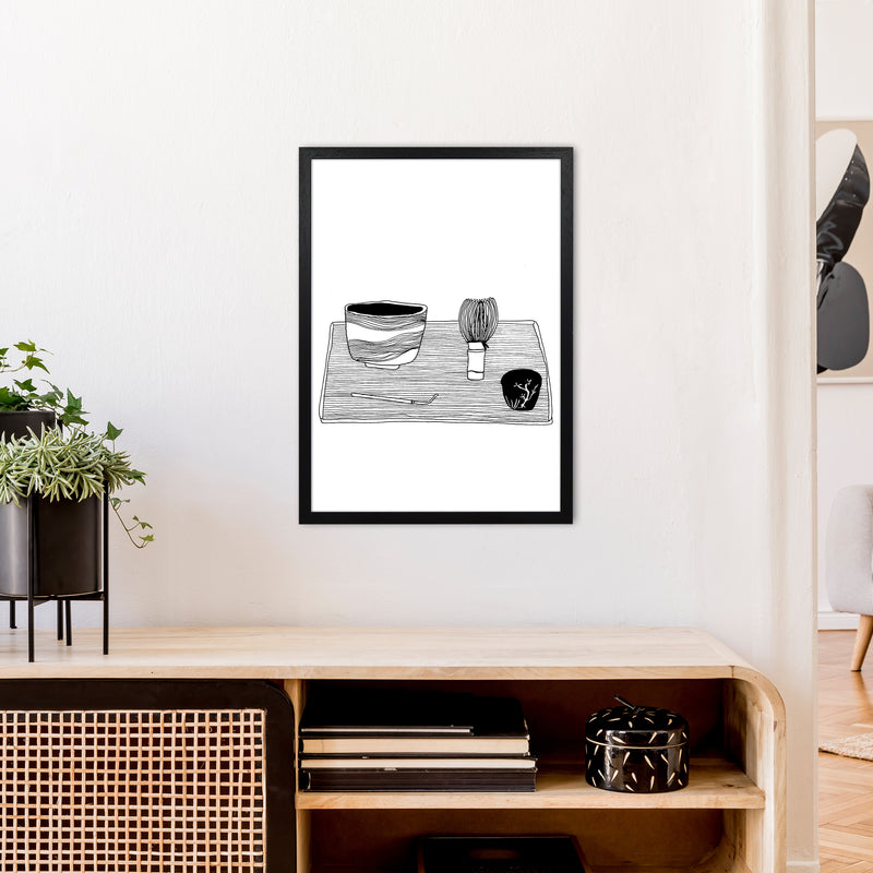 Japanese Matcha Art Print by Carissa Tanton A2 White Frame