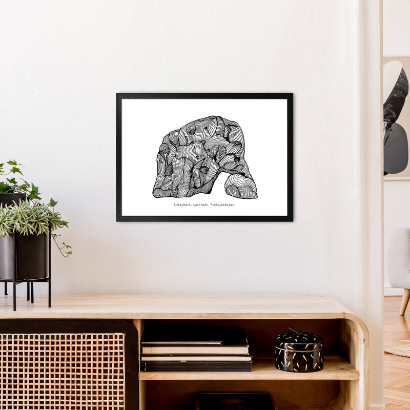 Font Elephant Art Print by Carissa Tanton A2 White Frame