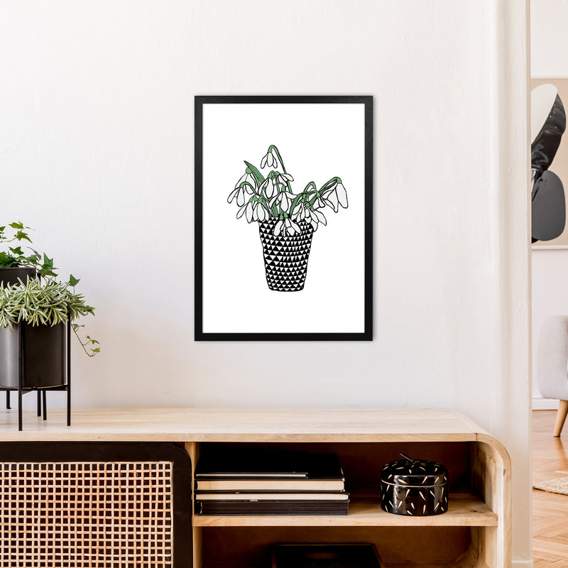 Snowdrops Art Print by Carissa Tanton A2 White Frame