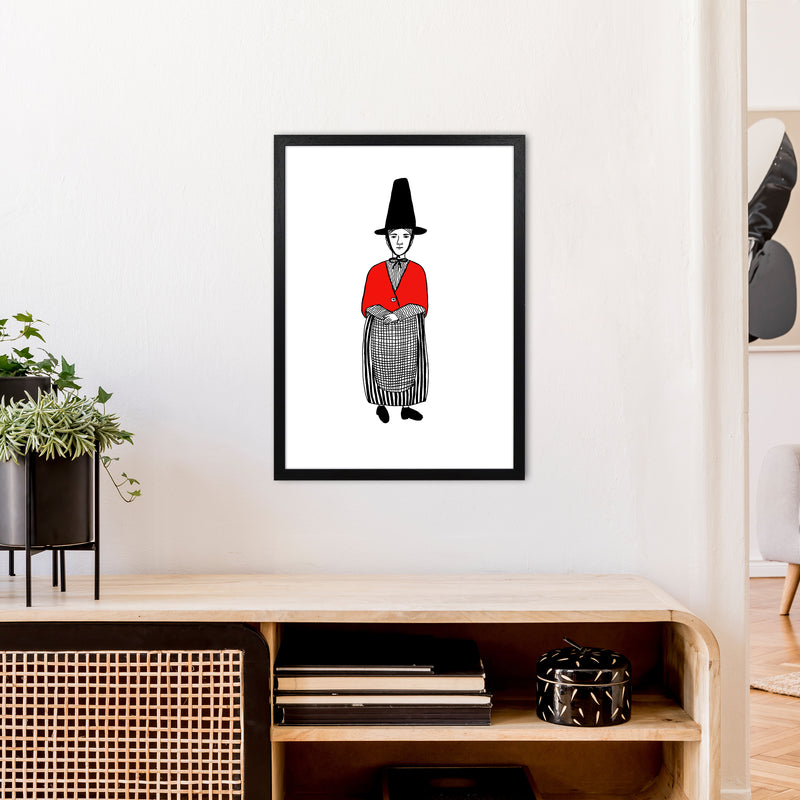 Welsh Lady Art Print by Carissa Tanton A2 White Frame
