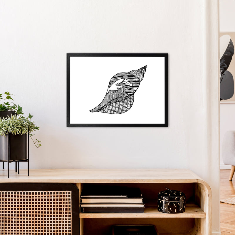 Shell Art Print by Carissa Tanton A2 White Frame