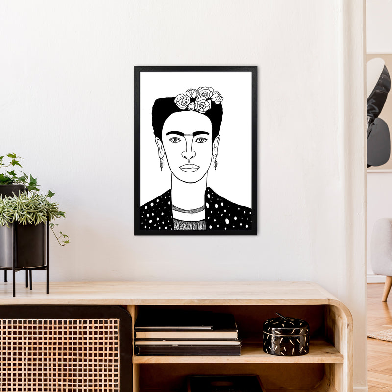 Frida Art Print by Carissa Tanton A2 White Frame