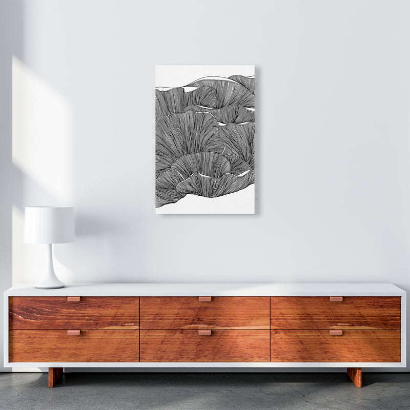 Oyster Mushrooms BW Art Print by Carissa Tanton A2 Canvas