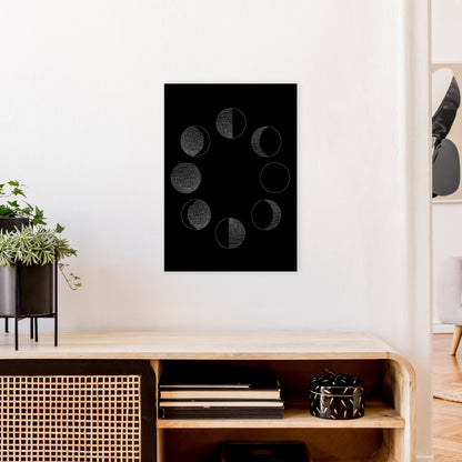 Moon Cycle Invert Art Print by Carissa Tanton A2 Black Frame