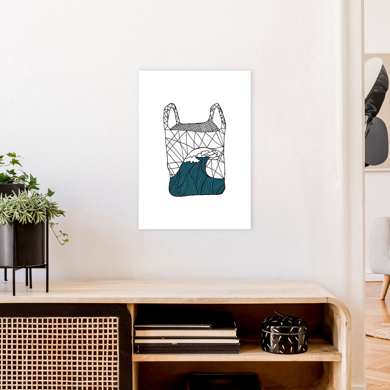 Plastic Bag Blue Art Print by Carissa Tanton A2 Black Frame