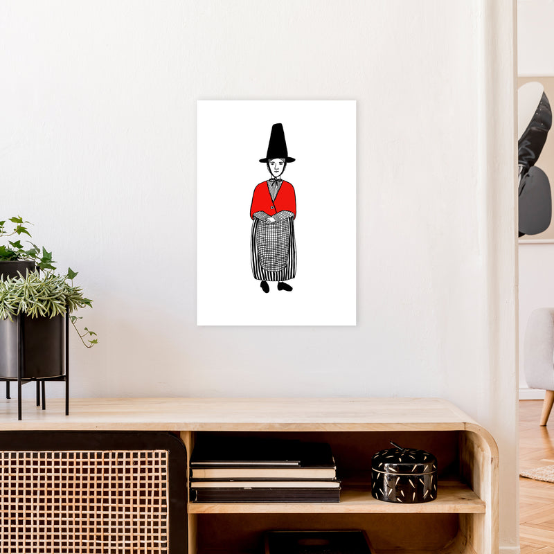 Welsh Lady Art Print by Carissa Tanton A2 Black Frame