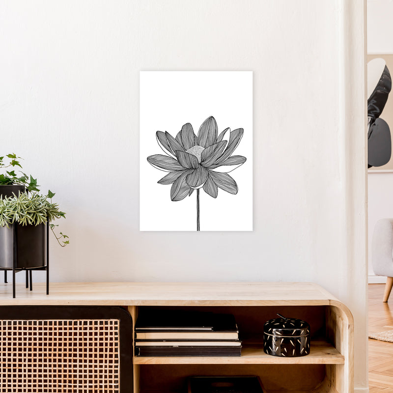 Lotus Art Print by Carissa Tanton A2 Black Frame