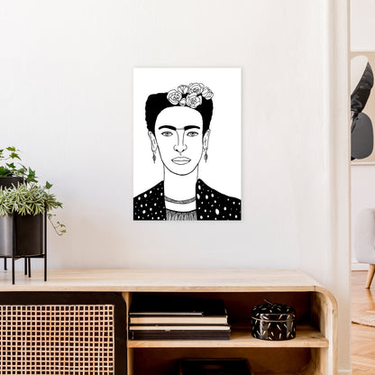 Frida Art Print by Carissa Tanton A2 Black Frame