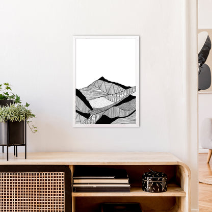 New Snowdon Portrait Art Print by Carissa Tanton A2 Oak Frame