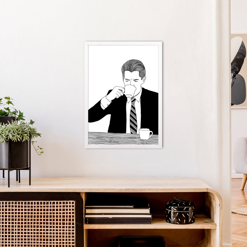 Agent Cooper Art Print by Carissa Tanton A2 Oak Frame