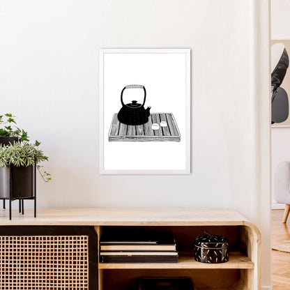 Chinese Tea Art Print by Carissa Tanton A2 Oak Frame