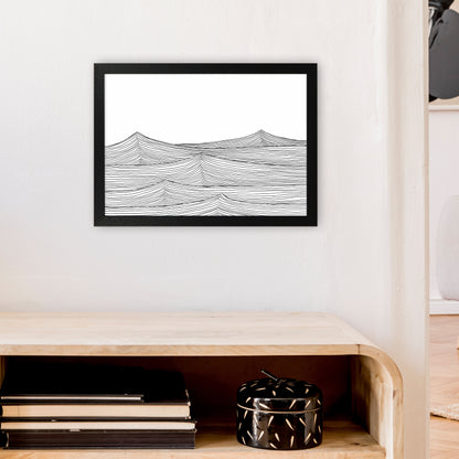 Continuous Sea Horizontal Art Print by Carissa Tanton A3 White Frame