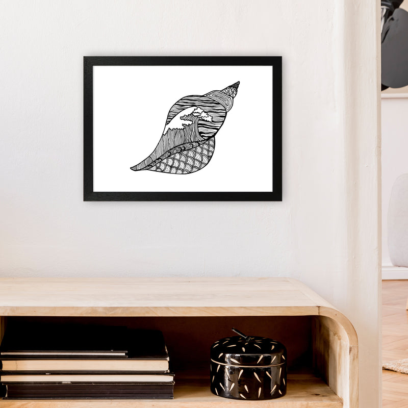 Shell Art Print by Carissa Tanton A3 White Frame