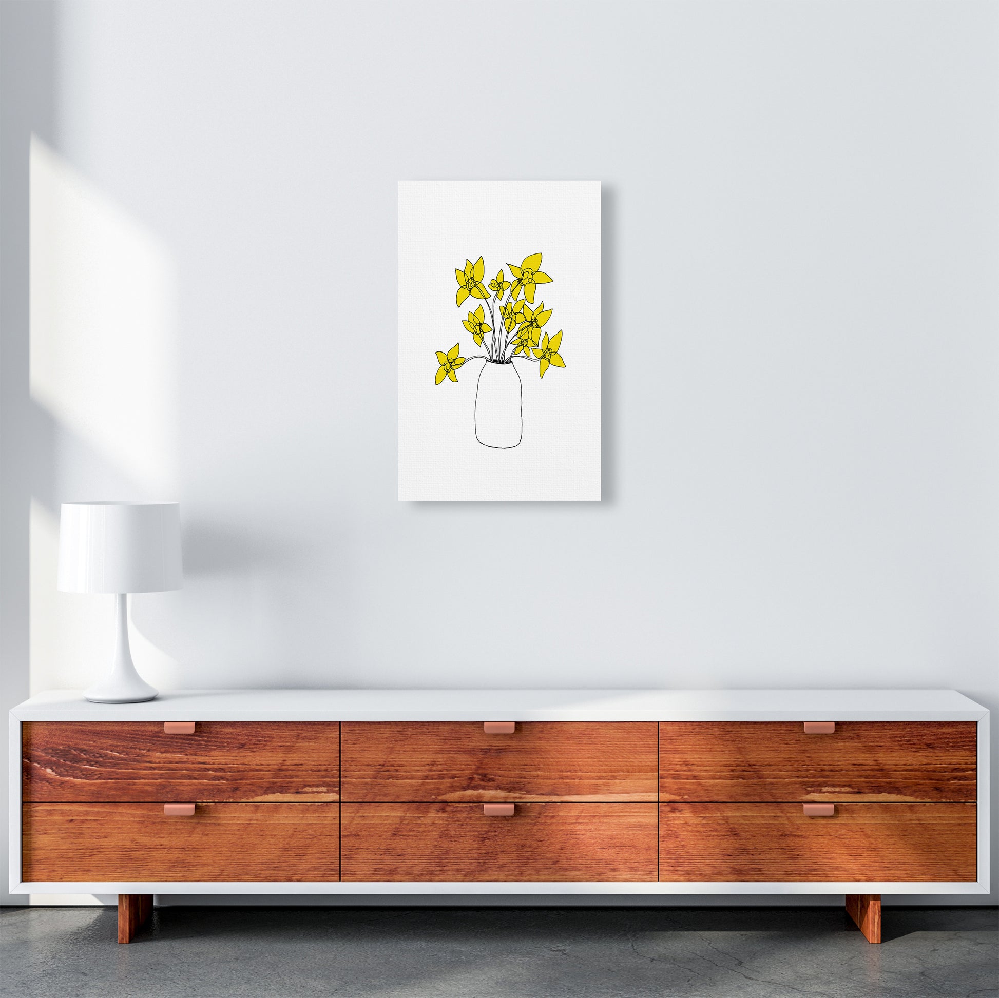 Daffodils Yellow Art Print by Carissa Tanton A3 Canvas