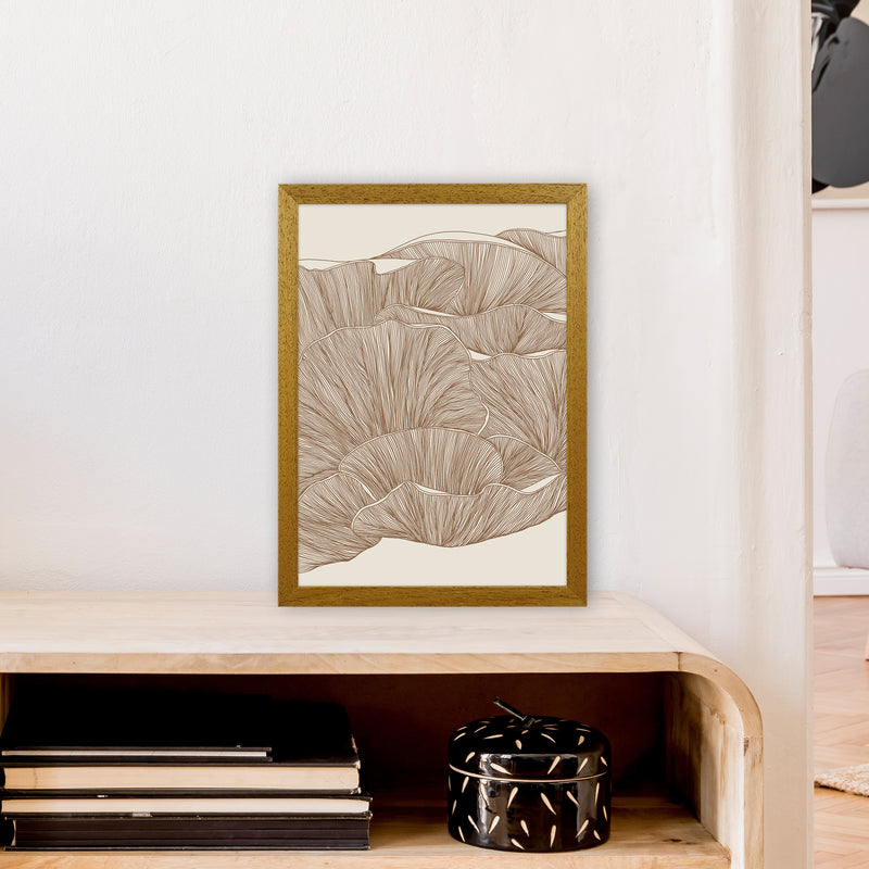 Oyster Mushrooms Brown Art Print by Carissa Tanton A3 Print Only