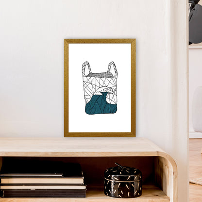 Plastic Bag Blue Art Print by Carissa Tanton A3 Print Only