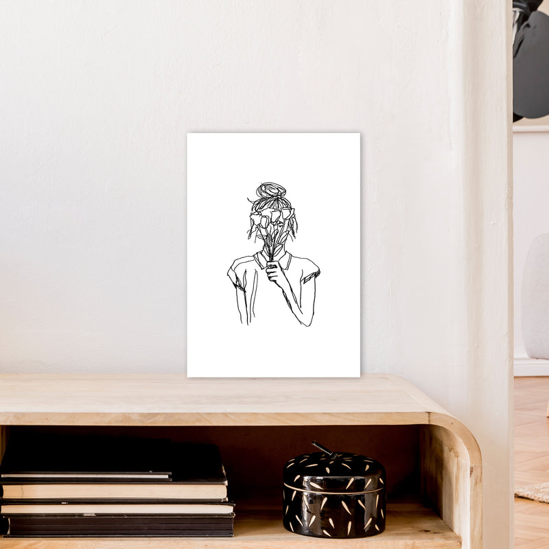 Left Hand Flower Girl Art Print by Carissa Tanton A3 Black Frame