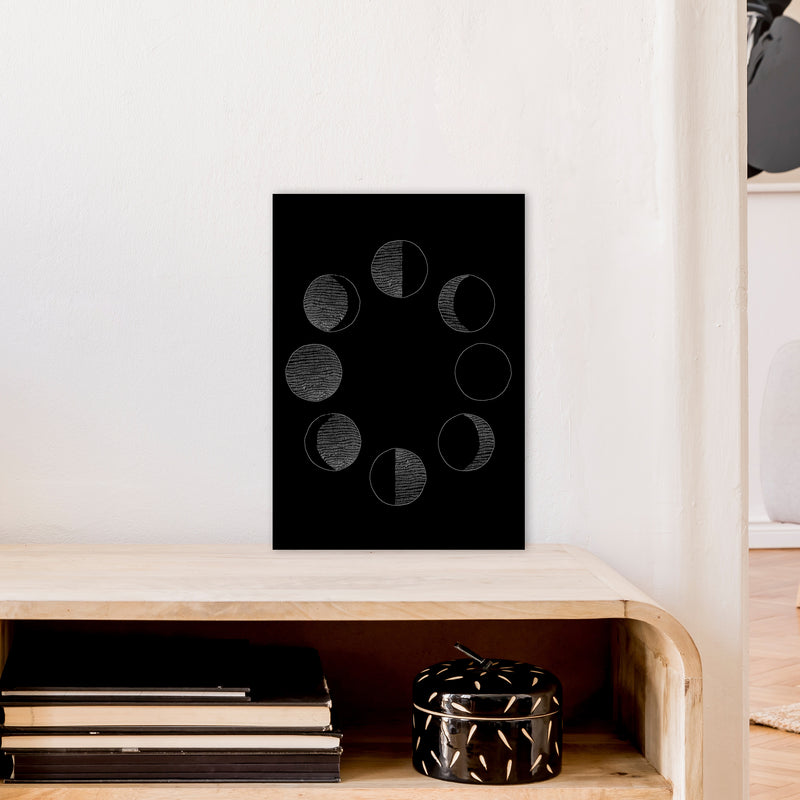 Moon Cycle Invert Art Print by Carissa Tanton A3 Black Frame