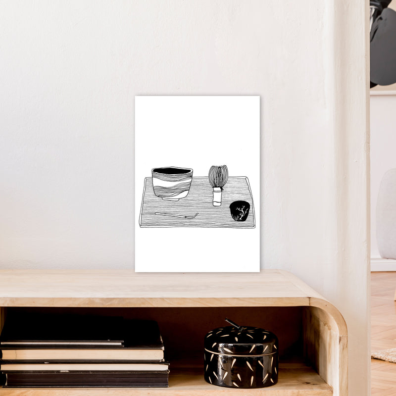 Japanese Matcha Art Print by Carissa Tanton A3 Black Frame