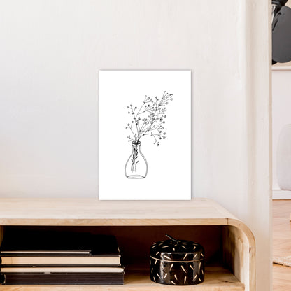 White Flowers Art Print by Carissa Tanton A3 Black Frame