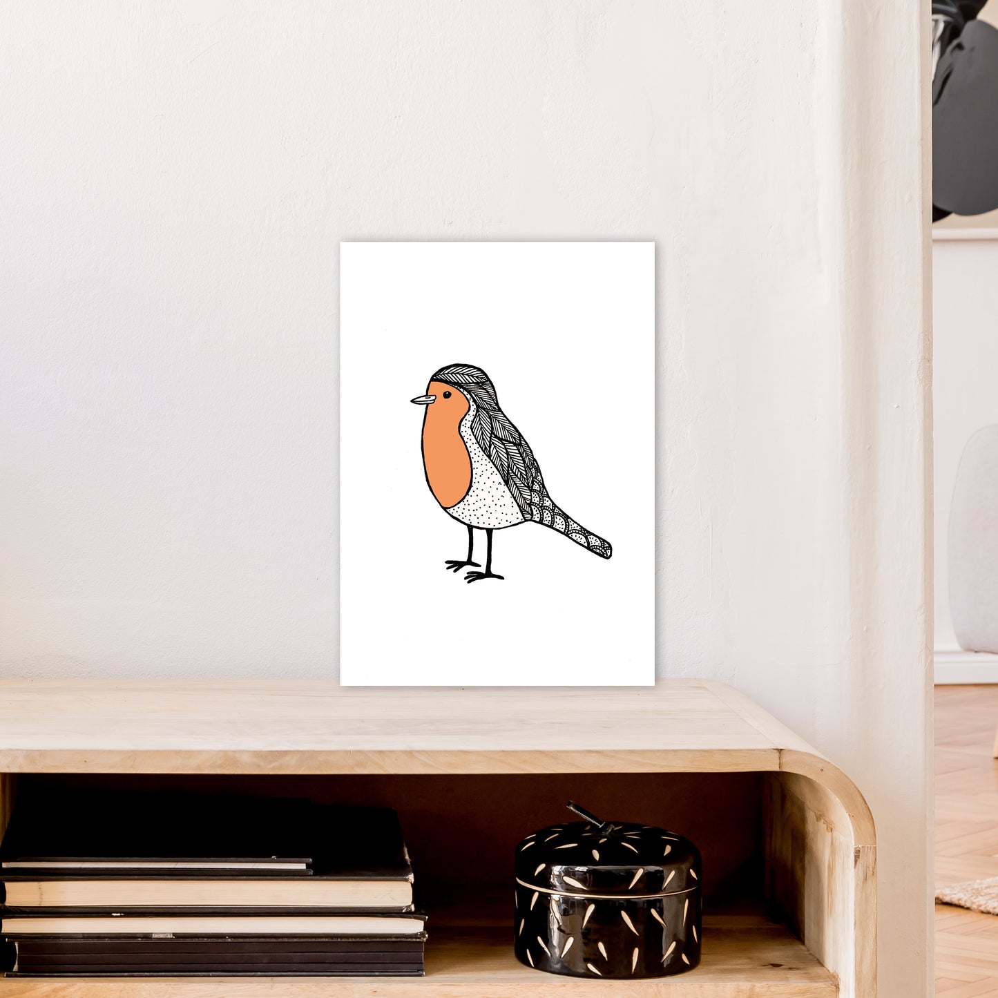 Robin Final Art Print by Carissa Tanton A3 Black Frame