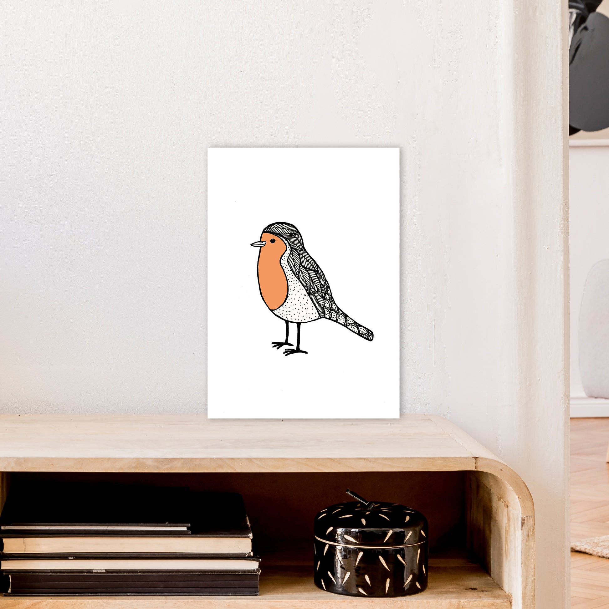 Robin Final Art Print by Carissa Tanton A3 Black Frame